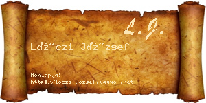 Lóczi József névjegykártya