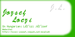 jozsef loczi business card